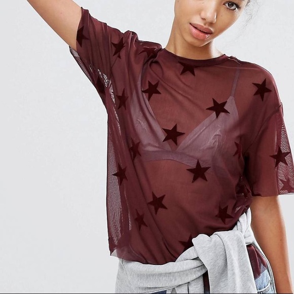 ASOS Tops - Star Mesh Top